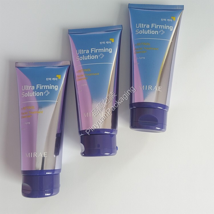 D45 120ml Facial Cleanser PE+30%PCR Cosmetic Tube with Flip-top Cap