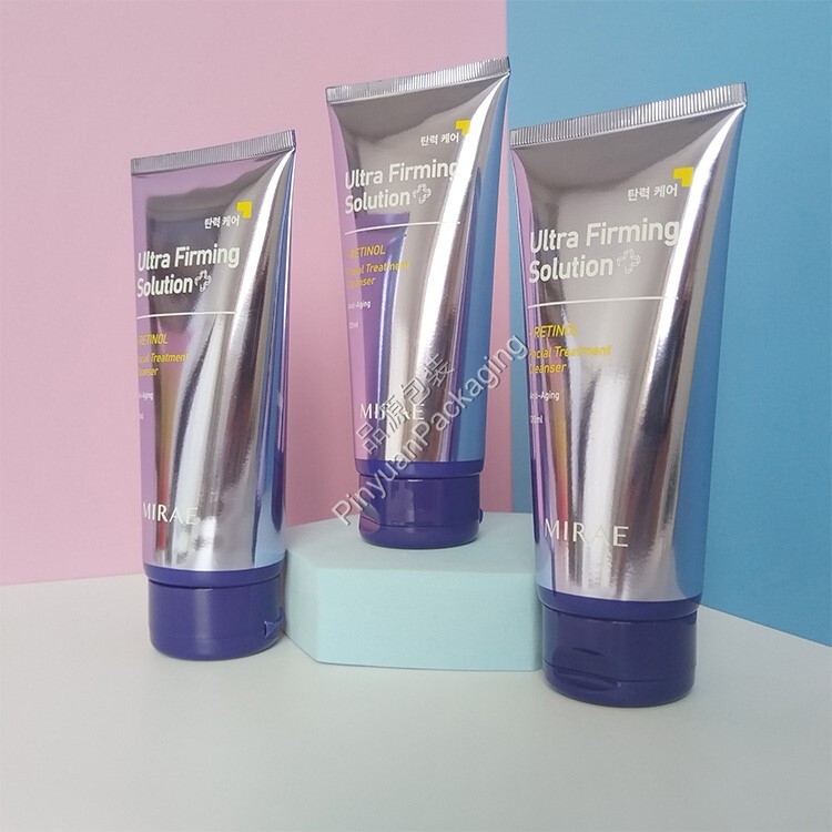 D45 120ml Facial Cleanser PE+30%PCR Cosmetic Tube with Flip-top Cap