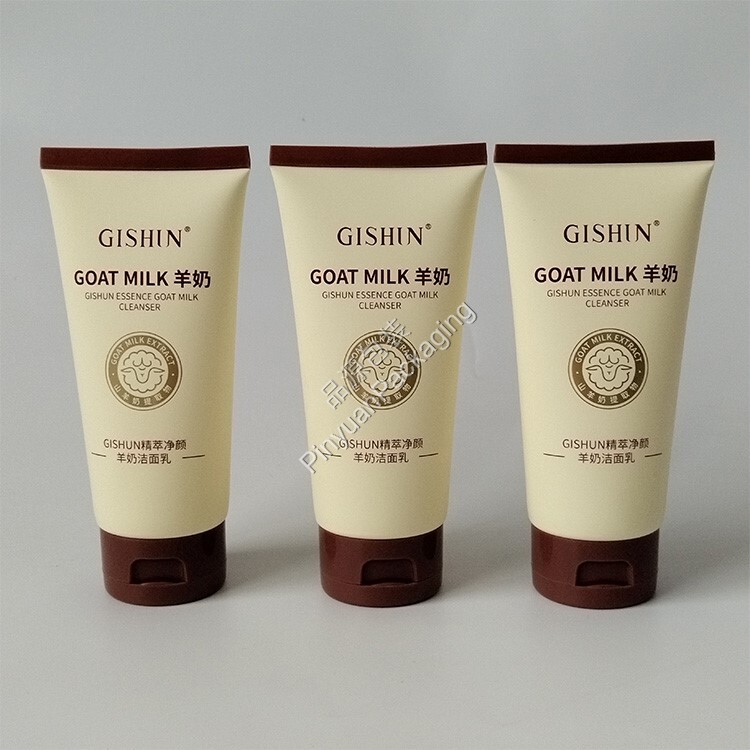 D45 120ml Facial Cleanser Cream PE Cosmetic Tube with Flip-top Cap