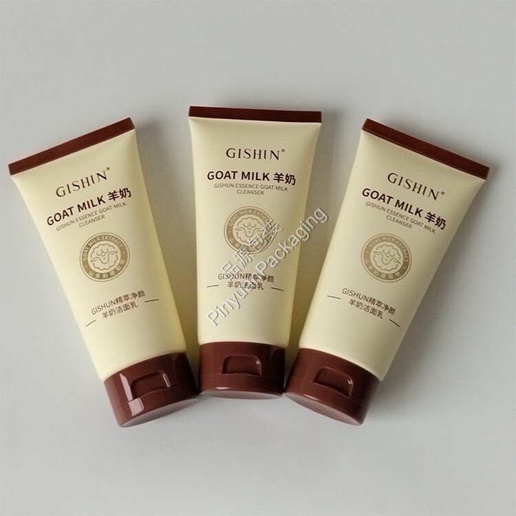 D45 120ml Facial Cleanser Cream PE Cosmetic Tube with Flip-top Cap