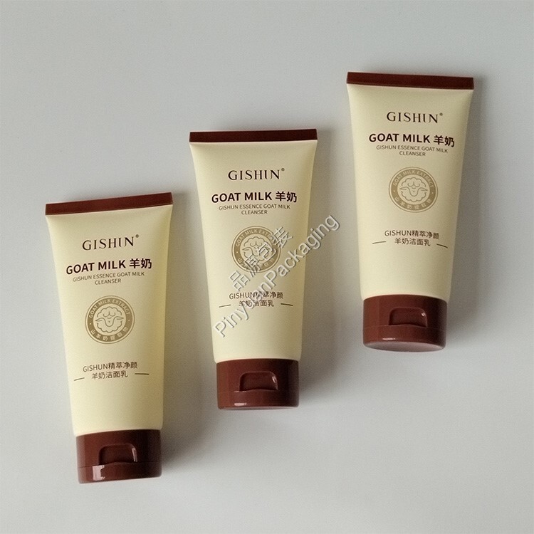 D45 120ml Facial Cleanser Cream PE Cosmetic Tube with Flip-top Cap