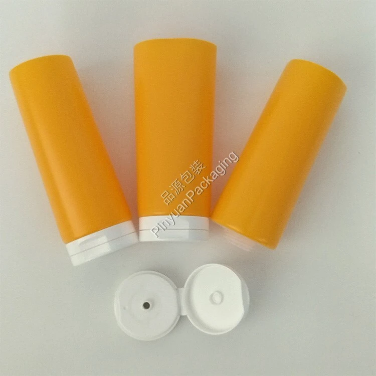 D50 150ml Skincare Cream PE Cosmetic Tube with Flip-top Cap
