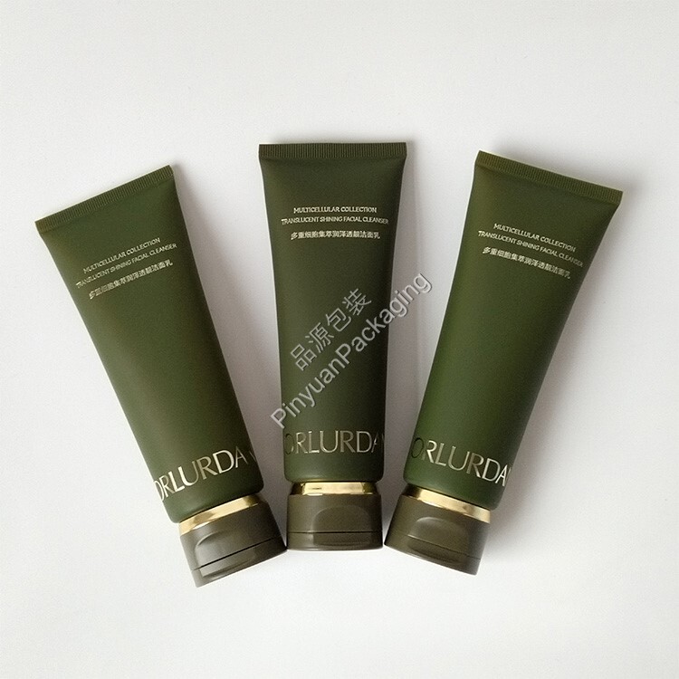 D40 100ml Facial Cleanser Cream PE Cosmetic Tube with Flip-top Cap