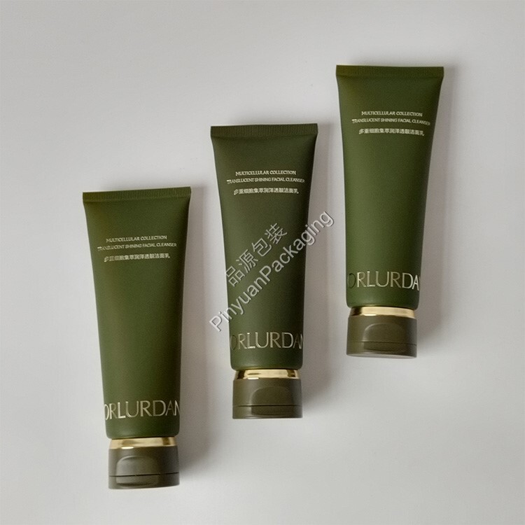 D40 100ml Facial Cleanser Cream PE Cosmetic Tube with Flip-top Cap