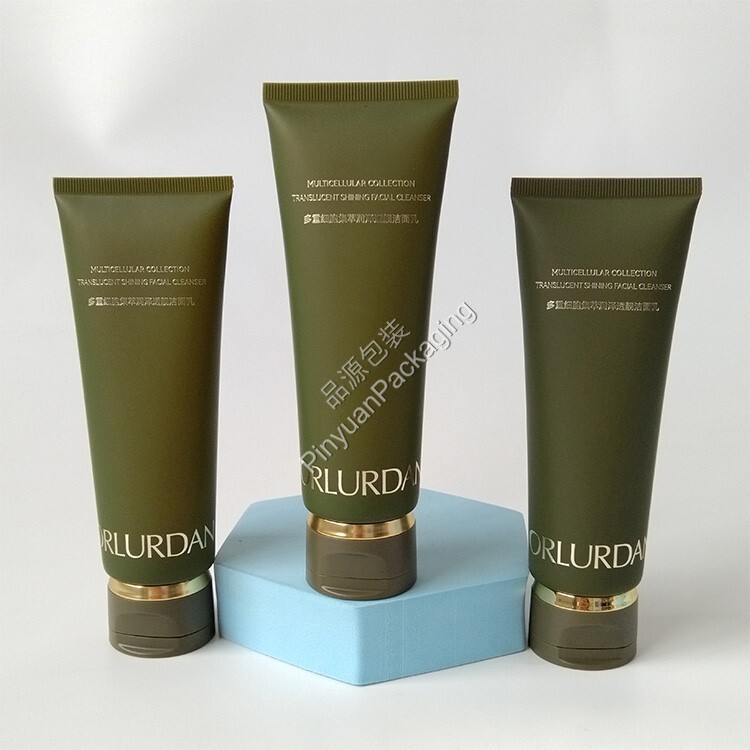 D40 100ml Facial Cleanser Cream PE Cosmetic Tube with Flip-top Cap