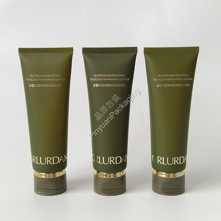 D40 100ml Facial Cleanser Cream PE Cosmetic Tube with Flip-top Cap