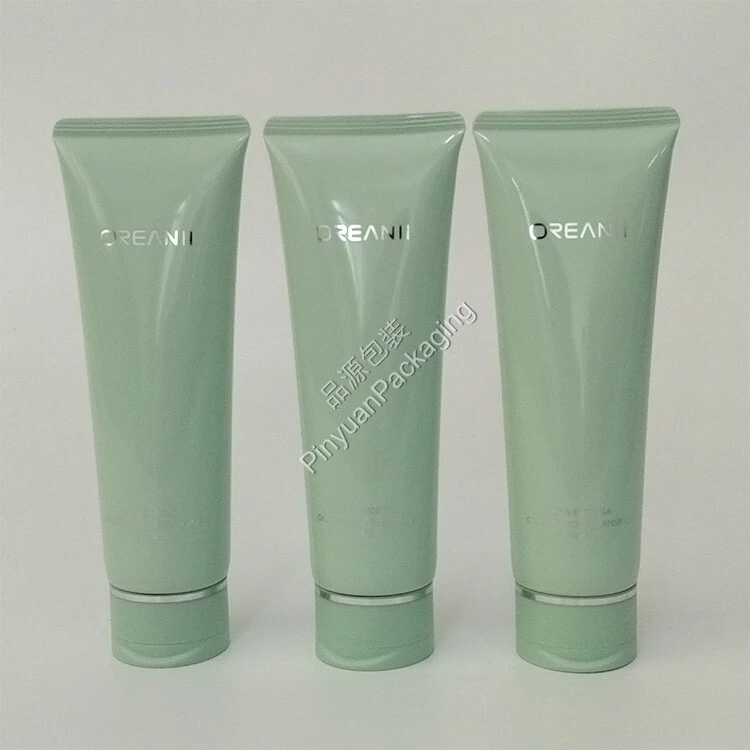 D40 100ml Facial Cleanser Lotion PE Cosmetic Tube with Flip-top Cap