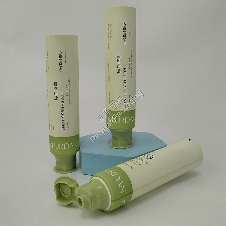 D38 120ml Toothpaste PE Cosmetic Tube with Flip-top Cap