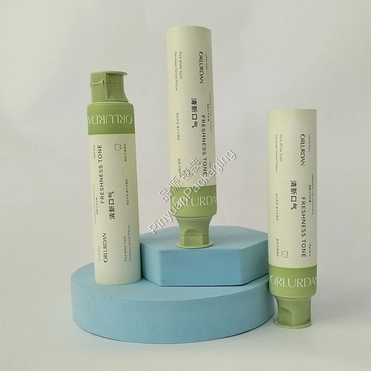 D38 120ml Toothpaste PE Cosmetic Tube with Flip-top Cap