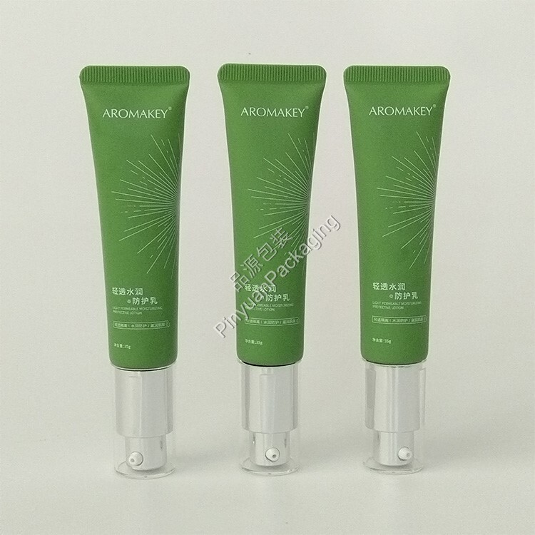 D25 35ml Protective Lotion PE Cosmetic Tube with Pump Cap