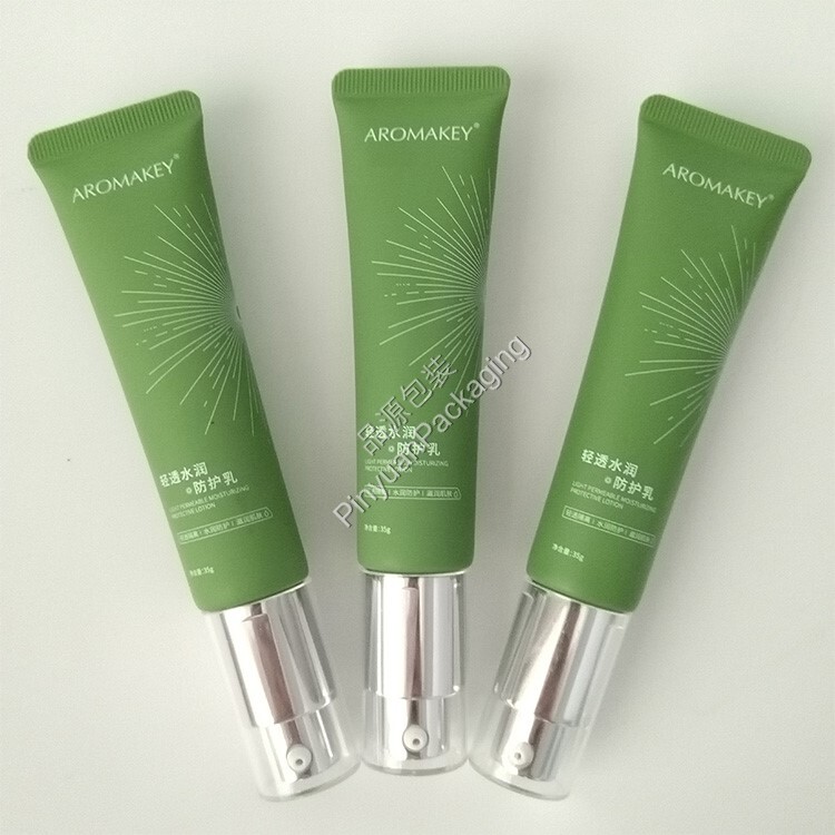 D25 35ml Protective Lotion PE Cosmetic Tube with Pump Cap