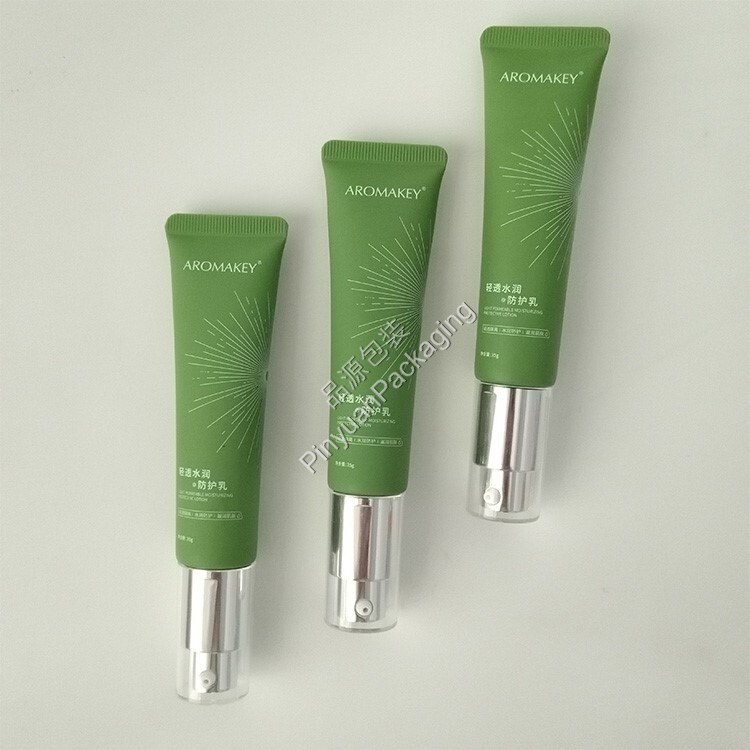 D25 35ml Protective Lotion PE Cosmetic Tube with Pump Cap