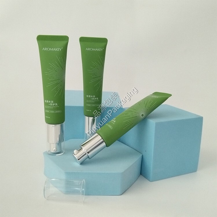 D25 35ml Protective Lotion PE Cosmetic Tube with Pump Cap