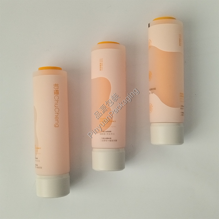 D50+D35 150ml Extract Essence Cream PE Double Cosmetic Tube with Screw Cap