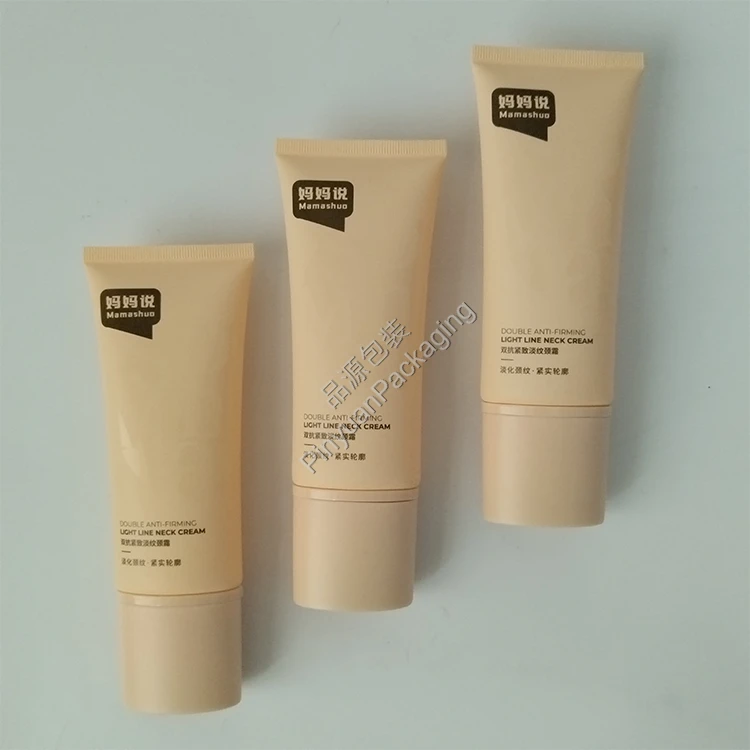 D40 100ml Neck Cream PE Cosmetic Tube with Stainless Steel Single Roller Applicator