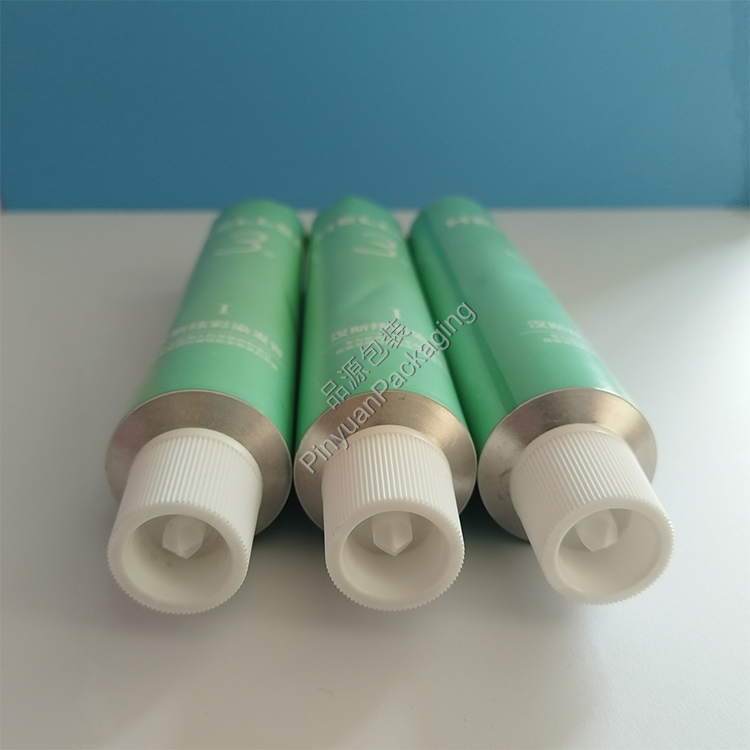 D35 110ml Hair Color Cream Pure Aluminum Cosmetic Tube with Striped Screw Cap