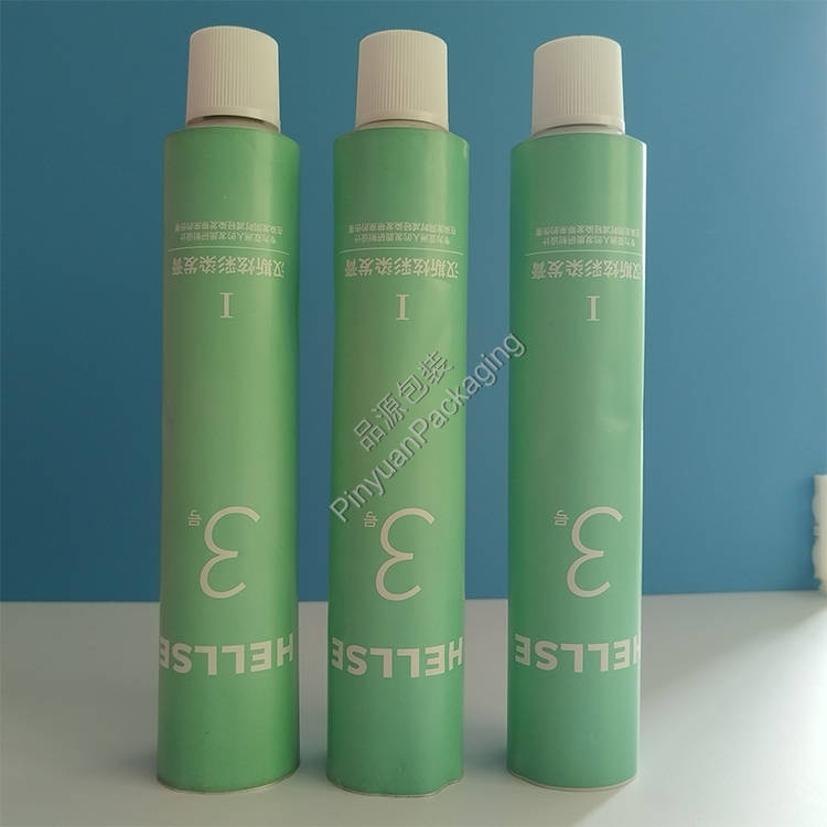 D35 110ml Hair Color Cream Pure Aluminum Cosmetic Tube with Striped Screw Cap