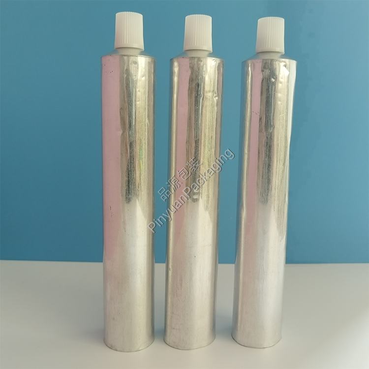 D30 100ml Hair Color Cream Pure Aluminum Cosmetic Tube with Striped Screw Cap