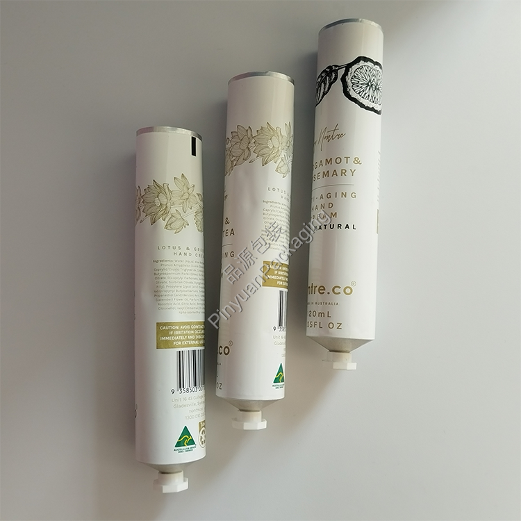 D35 120ml Hand Cream Pure Aluminum Cosmetic Tube with Octagonal Cap