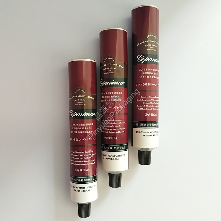 D30 75ml Hand Cream Pure Aluminum Cosmetic Tube with Striped Screw Cap