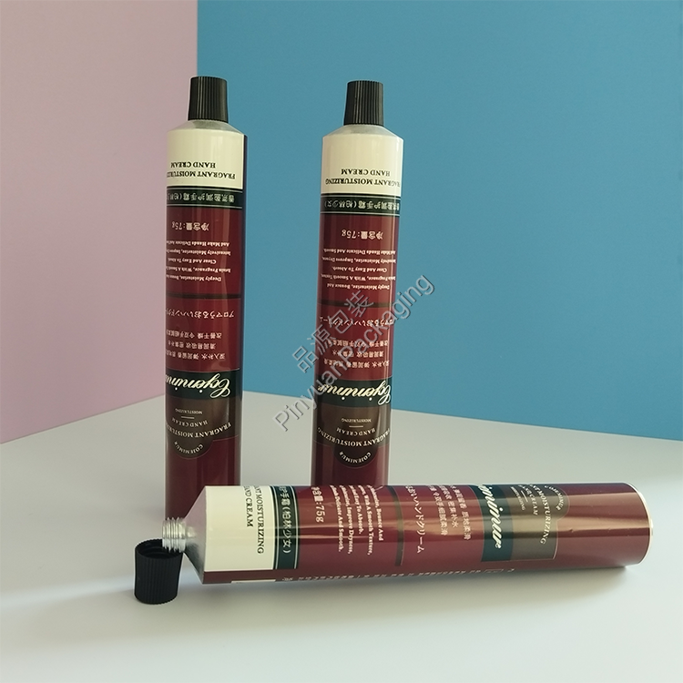 D30 75ml Hand Cream Pure Aluminum Cosmetic Tube with Striped Screw Cap
