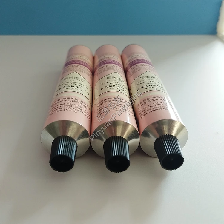 D30 75ml Hand Cream Pure Aluminum Cosmetic Tube with Striped Screw Cap