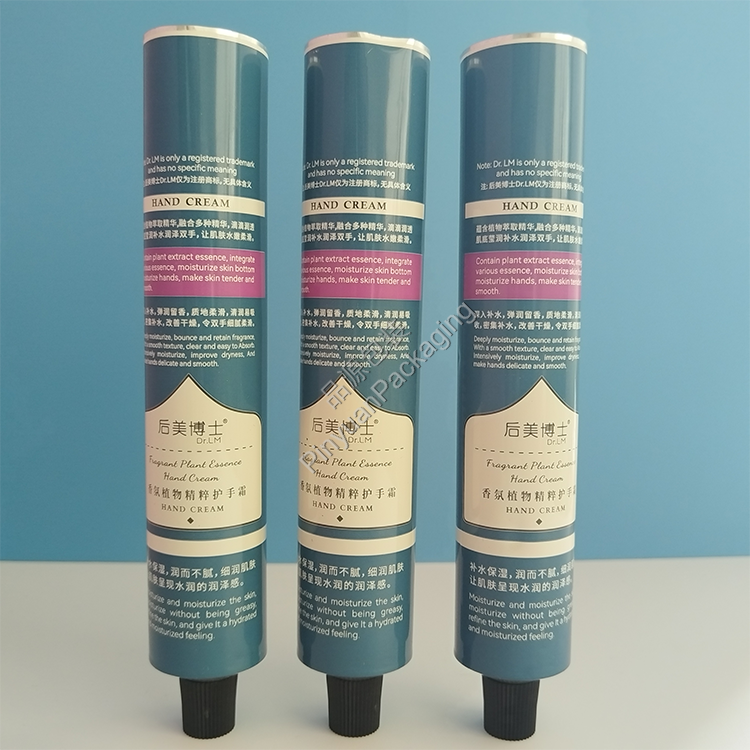 D30 75ml Hand Cream Pure Aluminum Cosmetic Tube with Striped Screw Cap