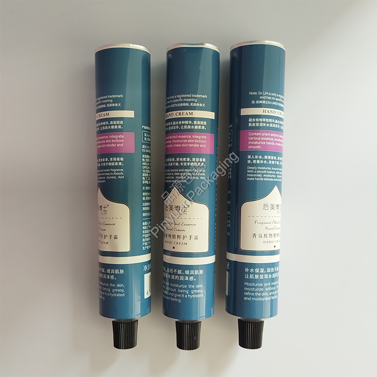 D30 75ml Hand Cream Pure Aluminum Cosmetic Tube with Striped Screw Cap