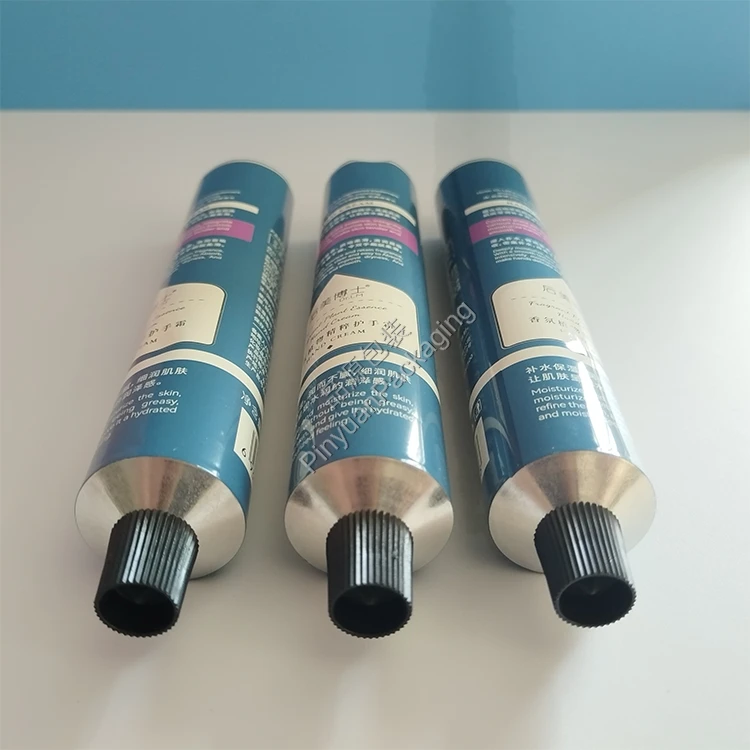 D30 75ml Hand Cream Pure Aluminum Cosmetic Tube with Striped Screw Cap