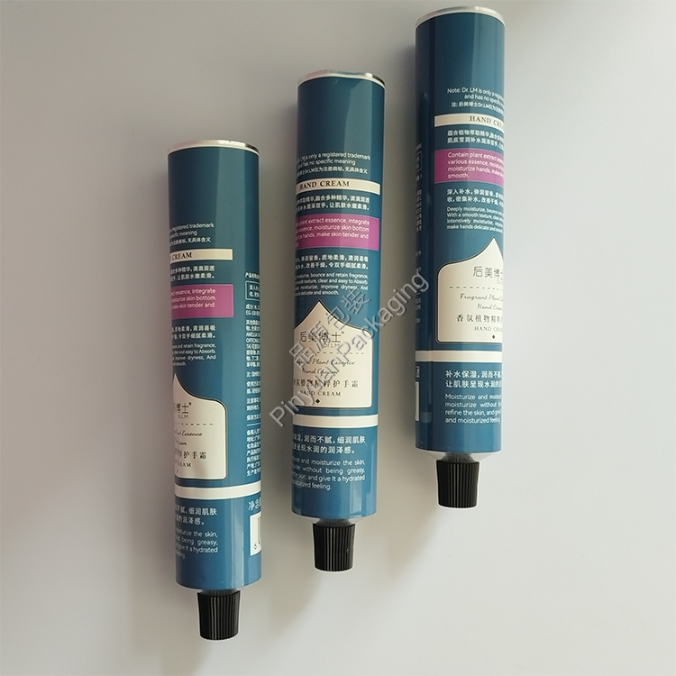 D30 75ml Hand Cream Pure Aluminum Cosmetic Tube with Striped Screw Cap