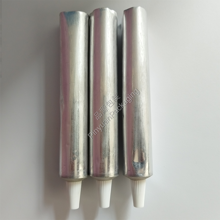 D19 20ml Haircare Cream Pure Aluminum Cosmetic Tube with Striped Screw Cap