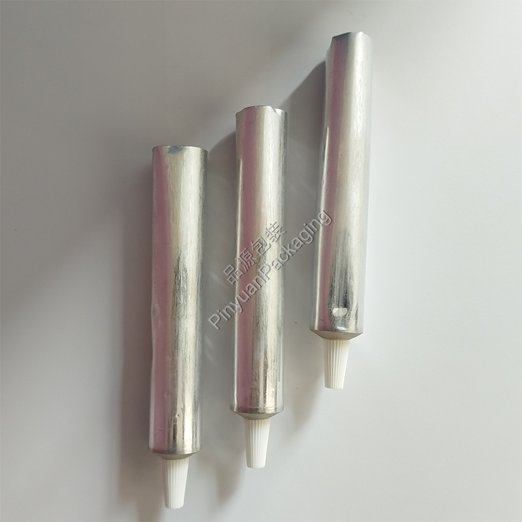 D19 20ml Haircare Cream Pure Aluminum Cosmetic Tube with Striped Screw Cap