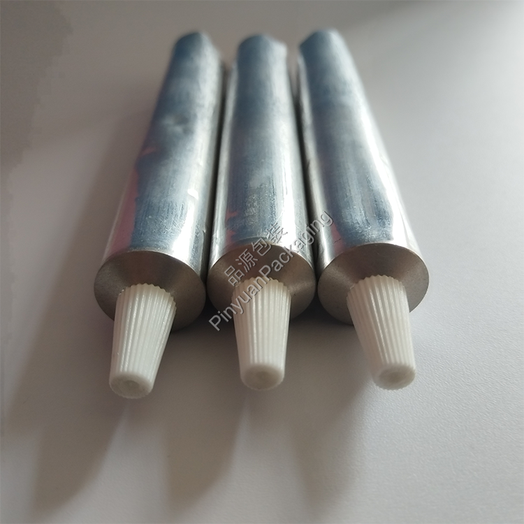 D19 20ml Haircare Cream Pure Aluminum Cosmetic Tube with Striped Screw Cap