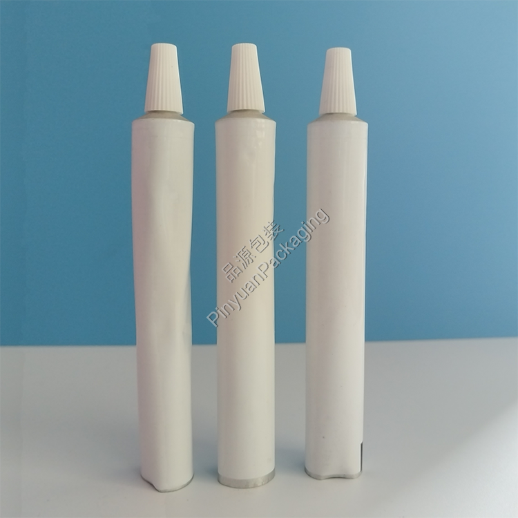 D16 15ml Haircare Cream Pure Aluminum Cosmetic Tube with Striped Screw Cap