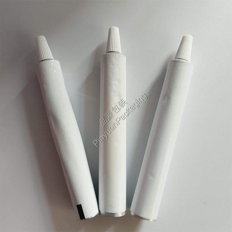 D16 15ml Haircare Cream Pure Aluminum Cosmetic Tube with Striped Screw Cap