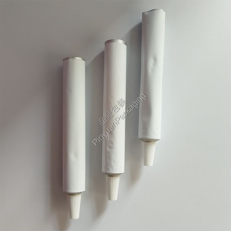 D16 15ml Haircare Cream Pure Aluminum Cosmetic Tube with Striped Screw Cap