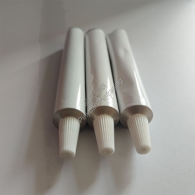 D16 15ml Haircare Cream Pure Aluminum Cosmetic Tube with Striped Screw Cap