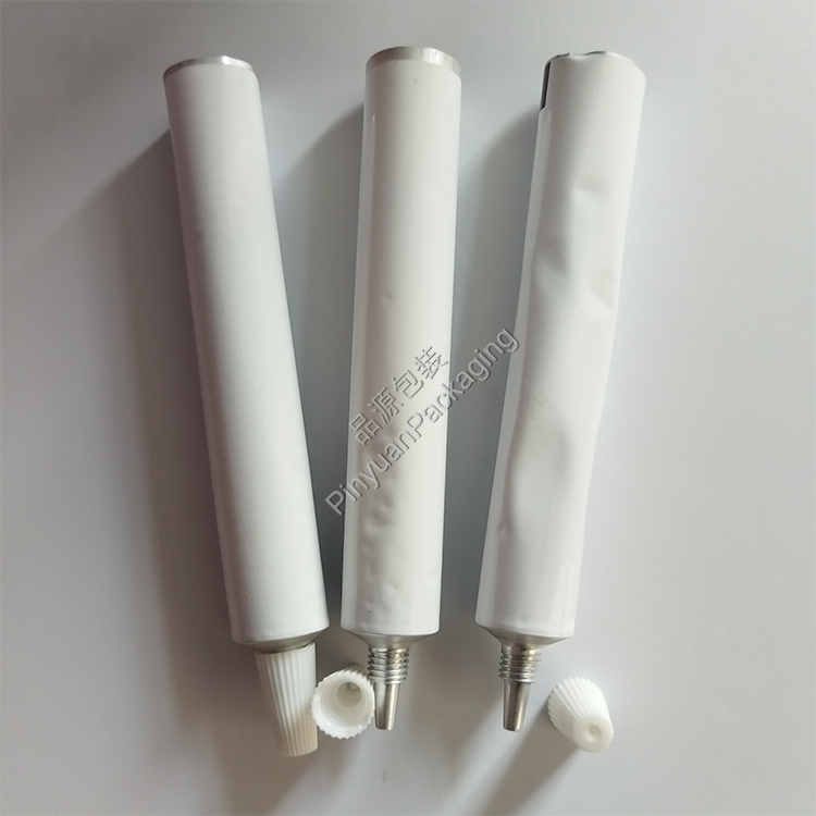 D16 15ml Haircare Cream Pure Aluminum Cosmetic Tube with Striped Screw Cap