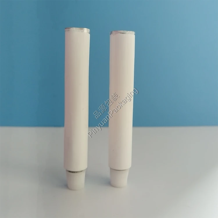 D13.5 10ml Haircare Cream Pure Aluminum Cosmetic Tube with Striped Screw Cap