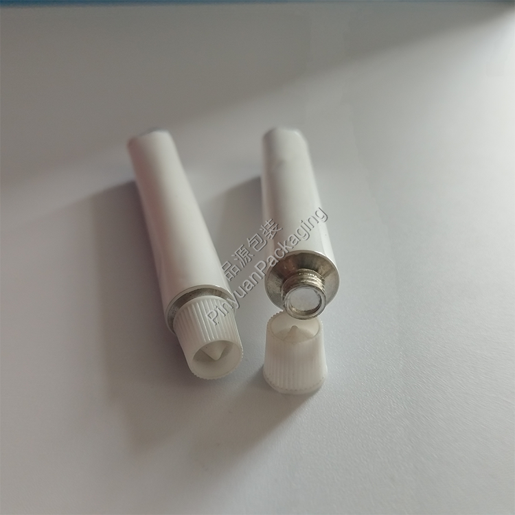 D13.5 10ml Haircare Cream Pure Aluminum Cosmetic Tube with Striped Screw Cap