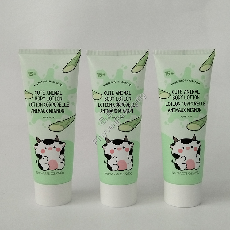 D50 220ml Body Lotion Cute PBL Cosmetic Tube with Screw Cap