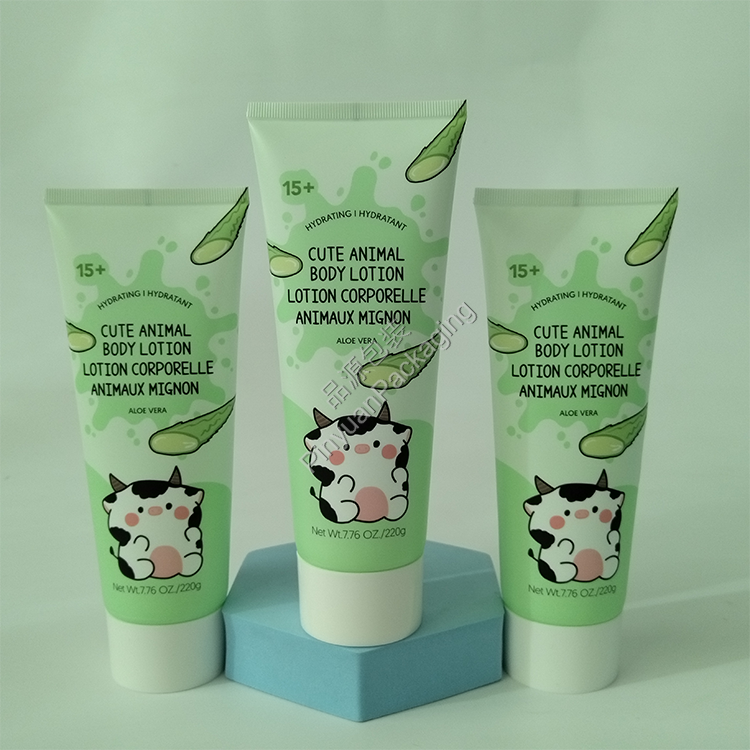 D50 220ml Body Lotion Cute PBL Cosmetic Tube with Screw Cap