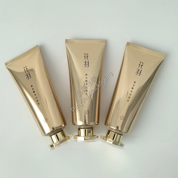 D40 100ml Facial Cleanser High-gloss ABL Cosmetic Tube with Dodecagonal Screw Cap