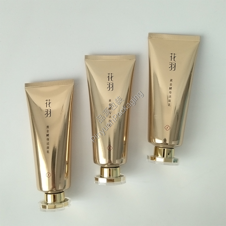 D40 100ml Facial Cleanser High-gloss ABL Cosmetic Tube with Dodecagonal Screw Cap