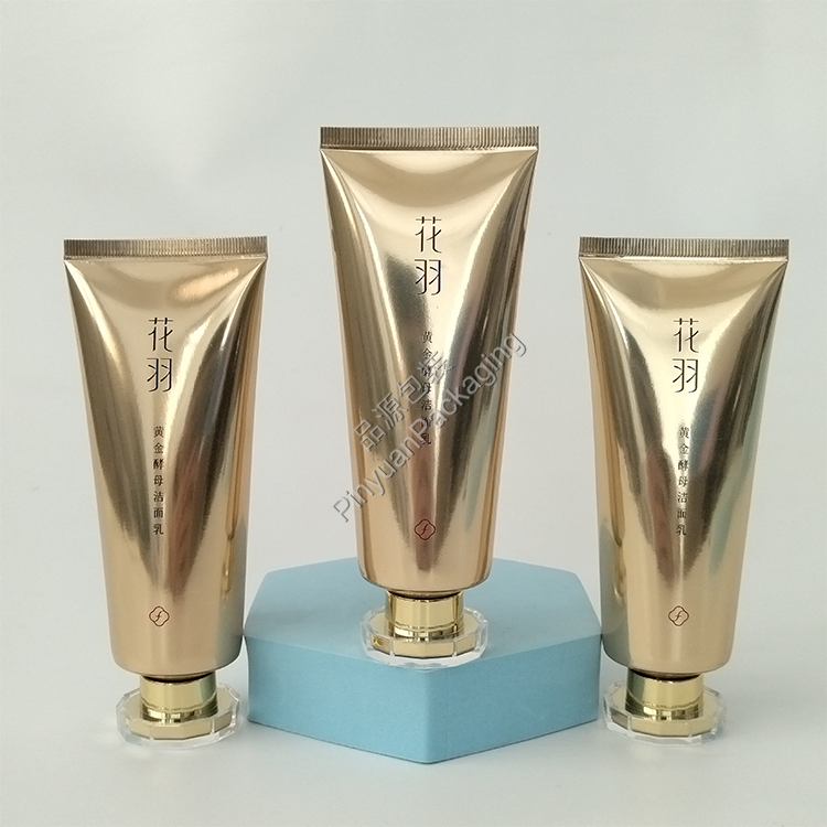 D40 100ml Facial Cleanser High-gloss ABL Cosmetic Tube with Dodecagonal Screw Cap