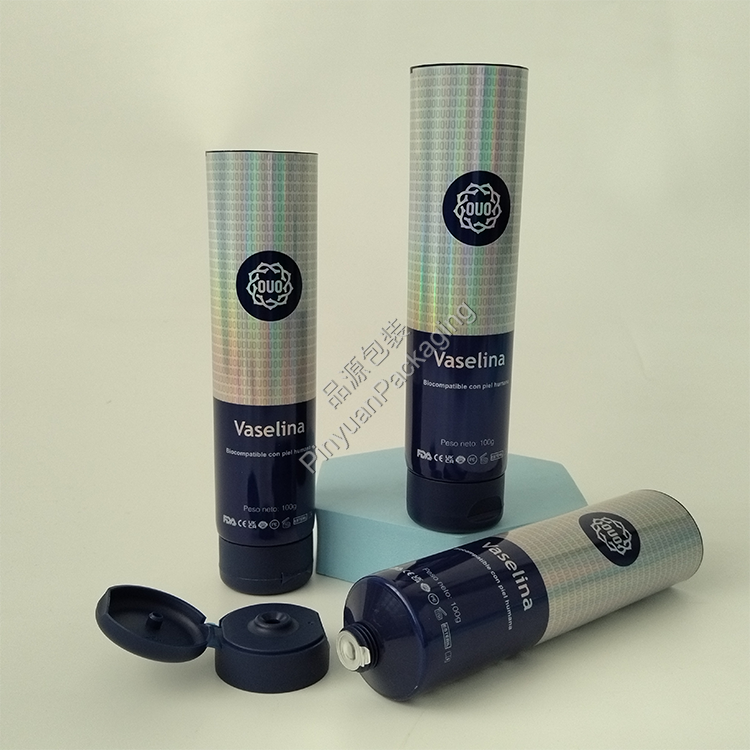 D40 100ml Skincare Lotion Laser ABL Cosmetic Tube with Curved Flip-top Cap