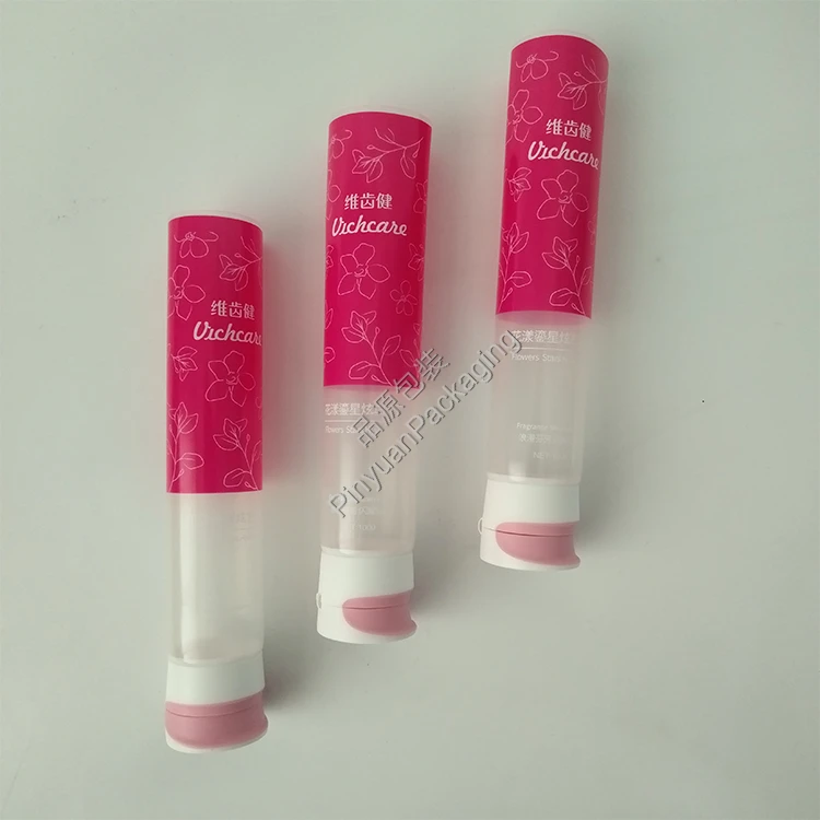 D32 100g Toothpaste Tube Transparent PBL Cosmetic Tube with Cute Flip-top Cap