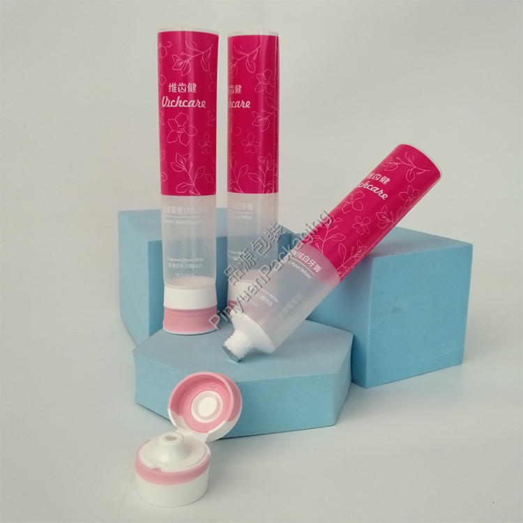 D32 100g Toothpaste Tube Transparent PBL Cosmetic Tube with Cute Flip-top Cap