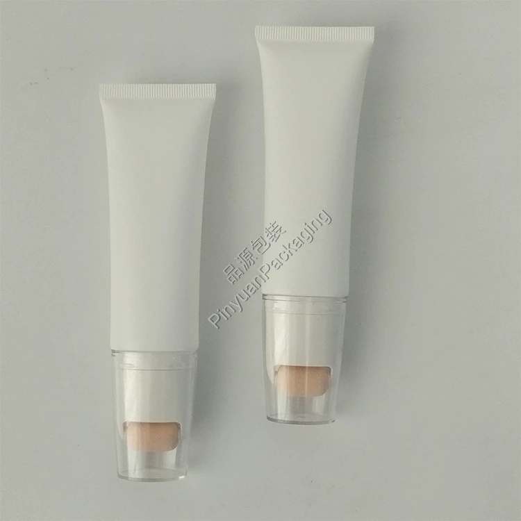 D30 50ml Skincare Lotion PE Cosmetic Tube with Single Roller Applicator Srew Cap