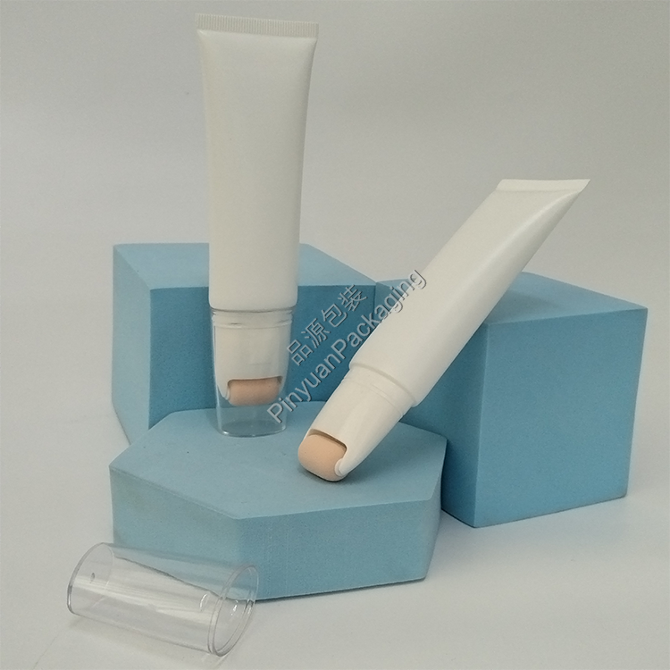 D30 50ml Skincare Lotion PE Cosmetic Tube with Single Roller Applicator Srew Cap